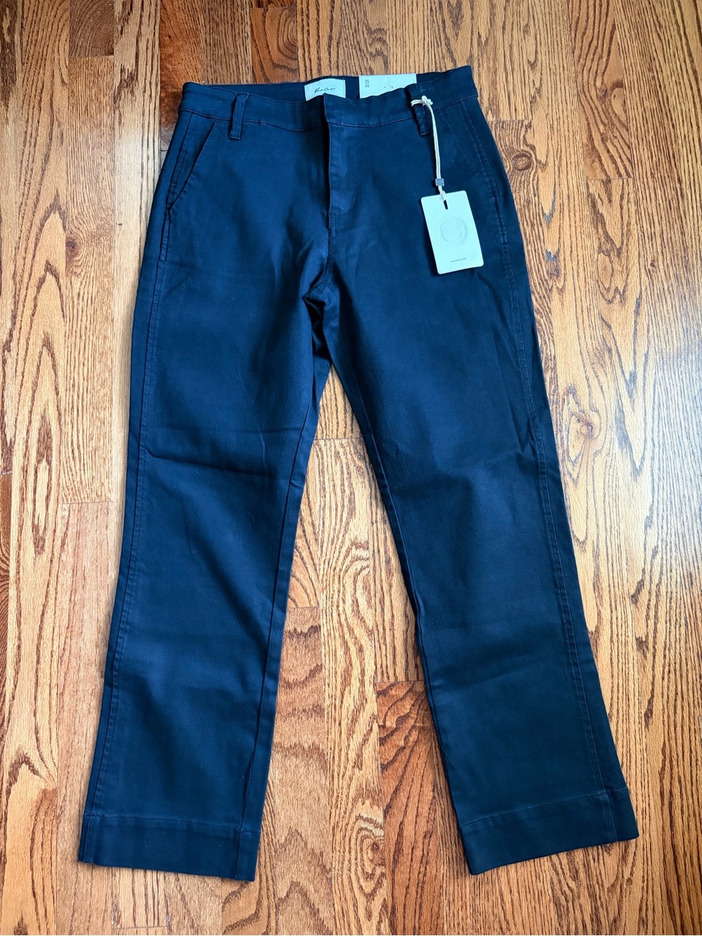 Kancan Julia Mid Rise Straight Black Pants NWT 5/26 Cropped Chino Work - Picture 5 of 14